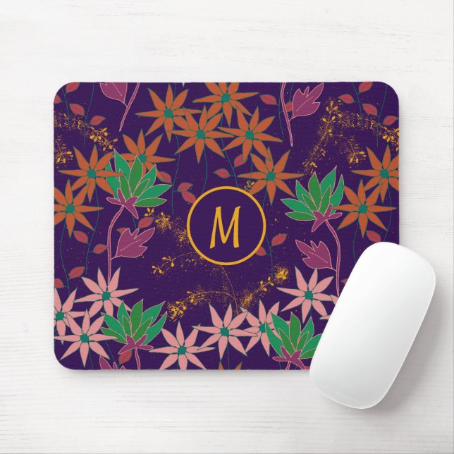 Wildblumen Lila Mousepad (Mit Mouse)