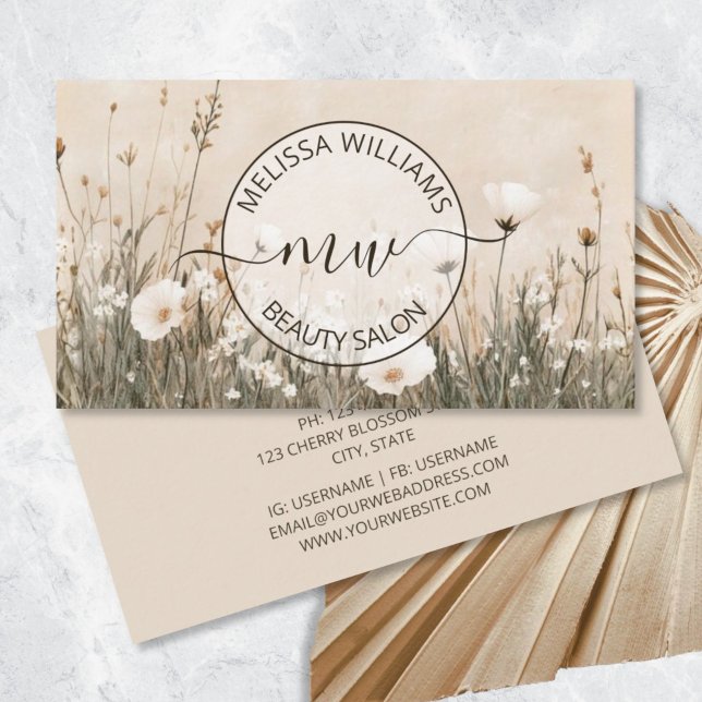 Wildblumen-Logo Visitenkarte (Von Creator hochgeladen)