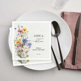 Wildblumen Love is in Bloom Brautparty Serviette