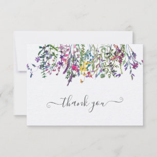 Wildblumen Meadow Brautparty Dankeskarte