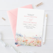 Wildblumen Meadow Soft Pastel Boho Wedding