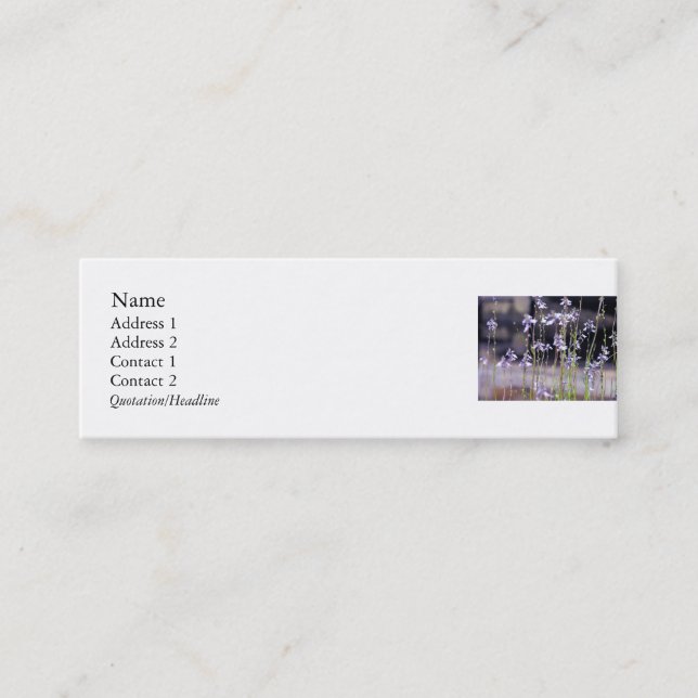 Wildblumen Mini Visitenkarte (Vorderseite)