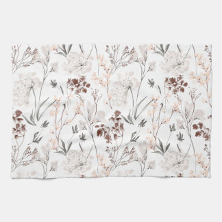 Wildblumen minimalist elegante Blätter weiche flor Geschirrtuch