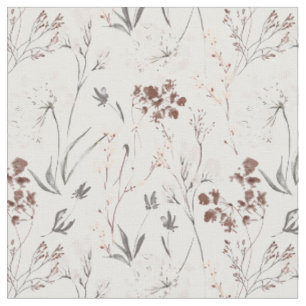 Wildblumen minimalist elegante Blätter weiche flor Stoff