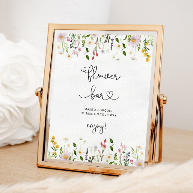 Wildblumen minimalistische Blume Bar Poster (Von Creator hochgeladen)