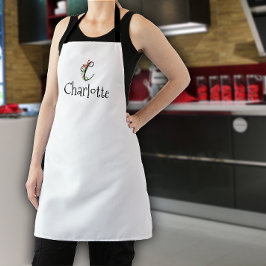 Wildblumen mit Aquarellfarbe Schürze