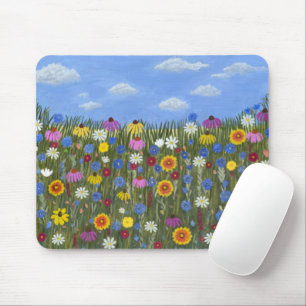 Wildblumen mit Daisis Mousepad