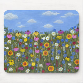 Wildblumen mit Daisis Mousepad