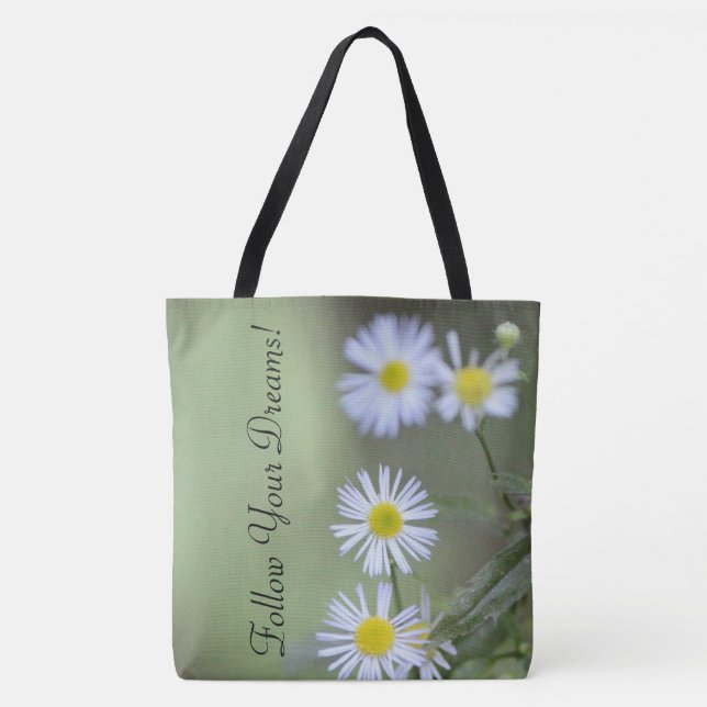 Wildblumen mit Grün Tasche (Vorderseite)