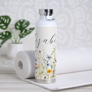 Wildblumen mit Namen Trinkflasche