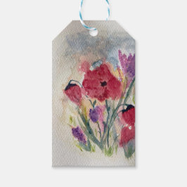 Wildblumen mit Pappchen Geschenkanhänger