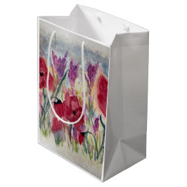 Wildblumen mit Pappchen Mittlere Geschenktüte