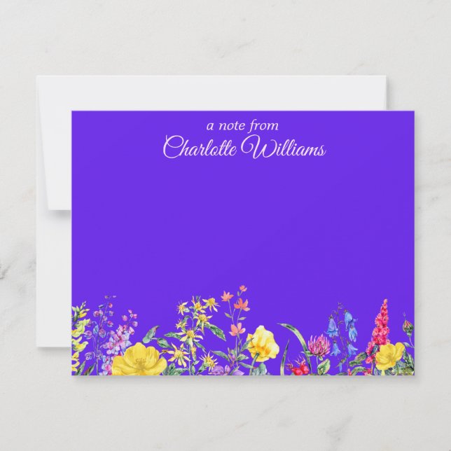 Wildblumen Mitteilungskarten (Vorderseite)