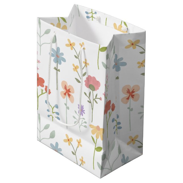 Wildblumen Mittlere Geschenktüte (Vorderseite Schrägansicht)