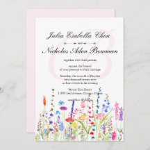 Wildblumen Monogram Spring Wedding