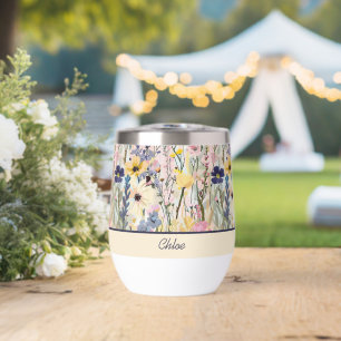 Wildblumen-Monogramm Botanisch