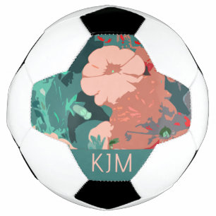 Wildblumen Monogramme Floral Girls Teamgeschenk Fußball