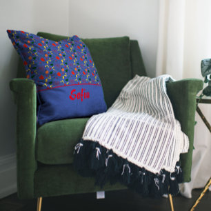 Wildblumen Muster Mohnblauen Kissen