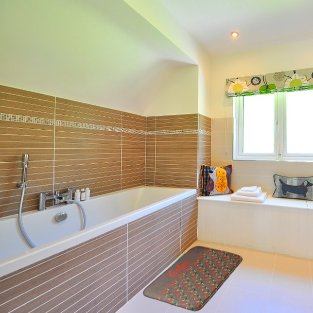 Wildblumen-Muster Mohnbraun-Badematte Badematte (Von Creator hochgeladen)