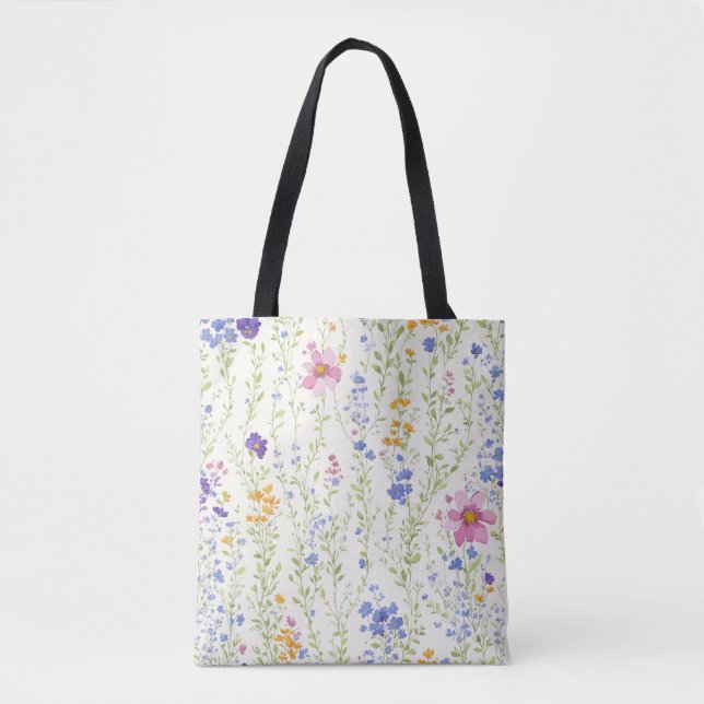 Wildblumen-Muster  Tasche (Vorderseite)