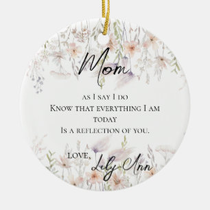 Wildblumen Mutter der Brautwasserfarbe Keramik Ornament