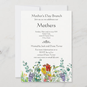 Wildblumen-Muttertags-Brunch-Einladung Einladung