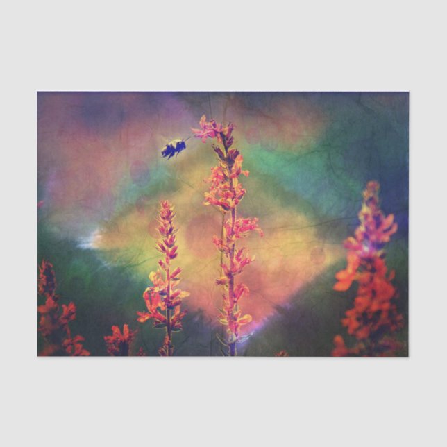 Wildblumen N Bienenherbst Diamond Seidenpapier (Vorderseite)