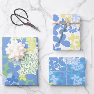 Wildblumen Nahtloses Muster. Geschenkpapier Set