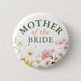 Wildblumen Niedlich farbig jedes Party Button