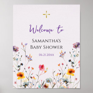 Wildblumen Orthodoxe Christliche Babydusche Willko Poster