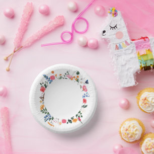 Wildblumen-Papierteller Pappteller