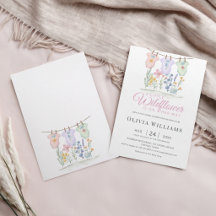 Wildblumen Pastell Blumen Baby-Party
