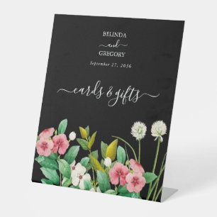 Wildblumen Periwinkle Cards verschenken Schwarze H Sockelschild