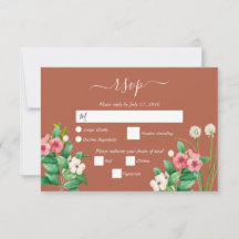 Wildblumen Periwinkle Orange Terracotta Wedding