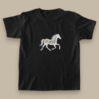 Wildblumen-Pferd-Design mit Country-Western-Flair