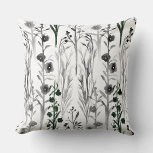 Wildblumen Pflanze Botanische Aquarellgras Kissen