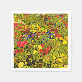 Wildblumen pflücken farbenfrohe Blume Festival Serviette