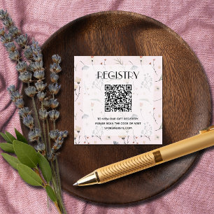 Wildblumen Pink Girl Baby Shooting Registrierung Q Begleitkarte
