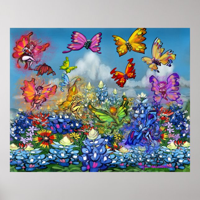 Wildblumen Pixies Party Poster (Vorne)