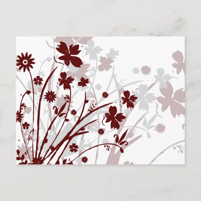 Wildblumen Postkarte (Burgund) (Vorderseite)