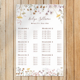 Wildblumen Preisliste Poster