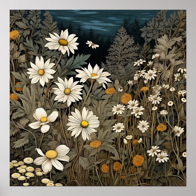 Wildblumen Print Poster (Vorne)