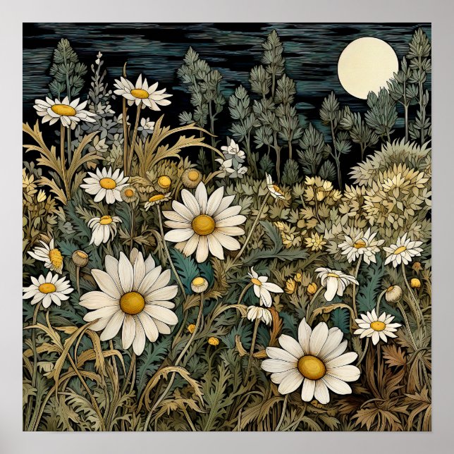 Wildblumen Print Poster (Vorne)