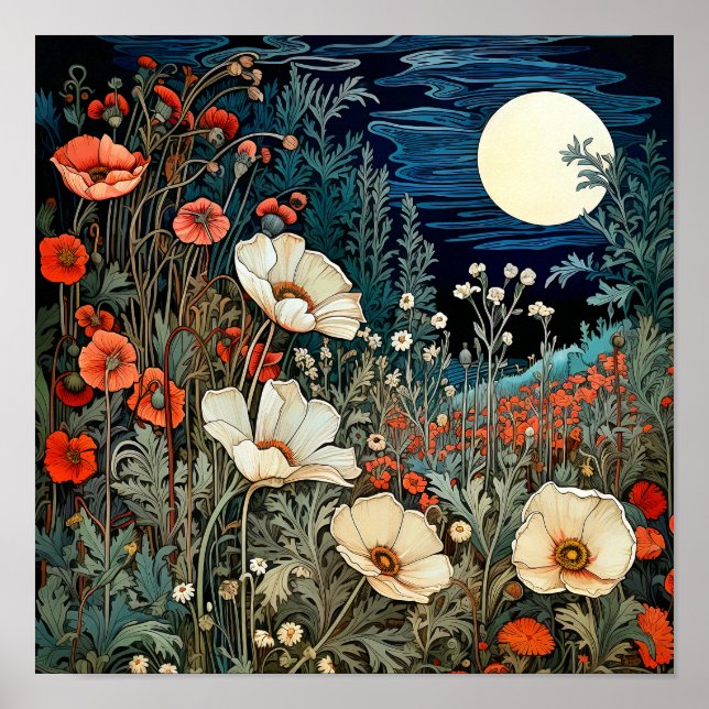 Wildblumen Print Poster (Vorne)