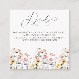 Wildblumen QR-Code Begleitkarte