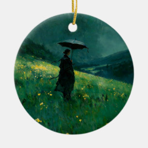 Wildblumen-Regenfeld-Ornament Keramik Ornament