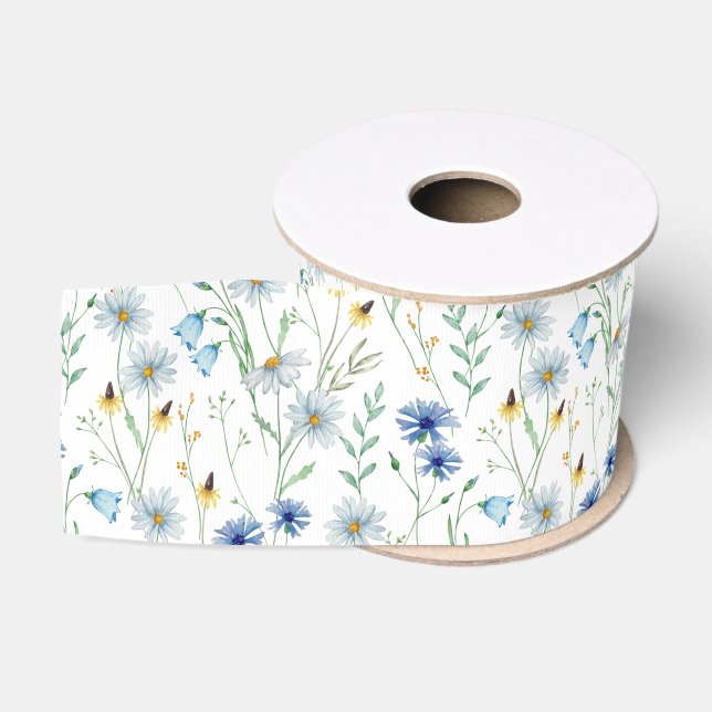 Wildblumen Ripsband (Spule)
