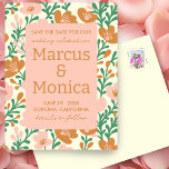 Wildblumen Rosa Grüne Gewohnheit Save the Date Postkarte<br><div class="desc">Passen Sie diese stilvolle Blumenhochzeit an und speichern Sie das Datum der Postkarte mit Ihren Daten. Sie können alles von den Schriftart, den Farben und allen Details ändern. Karo in meinem Shop für passende Artikel wie Umschläge, Einladungen, Dankeschön-Karten, Tischnummer-Karten, Signage und mehr. Ich bin immer froh, etwas speziell für Sie...</div>