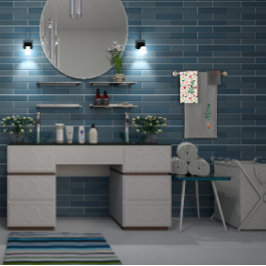 Wildblumen Rot grün Badhandtuch Set