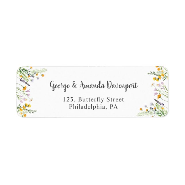 Wildblumen Rücksendekennzeichen (Vorne)